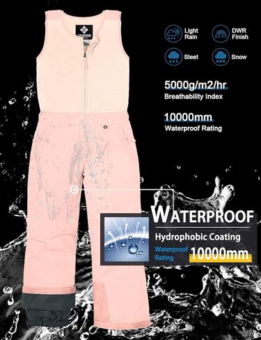 GEMYSE Kids Snow Ski Pants Insulated Waterproof Skiing Pants Boys Girls' Windproof Warm Snowboarding Pants in Kuwait