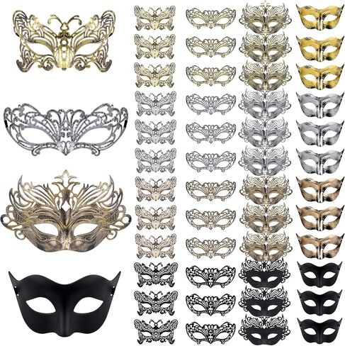 FEQO 48 قطعة من الأقنعة التنكرية والأقنعة العتيقة والأقنعة الفينيسية in Kuwait