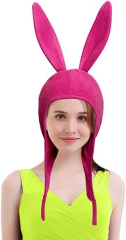 CozofLuv Pink Bunny Rabbit Ears Head Wear Costume Bad Bunny Hat in Kuwait