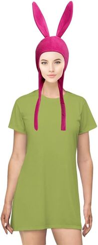 CozofLuv Pink Bunny Rabbit Ears Head Wear Costume Bad Bunny Hat in Kuwait