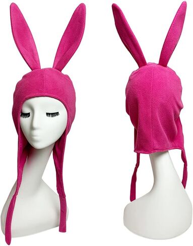CozofLuv Pink Bunny Rabbit Ears Head Wear Costume Bad Bunny Hat in Kuwait