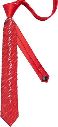 DiBanGu Skinny Sequin Ties for Men Solid Satin Tie and Pocket Square Set Wedding Party Business Formal Necktie in Kuwait