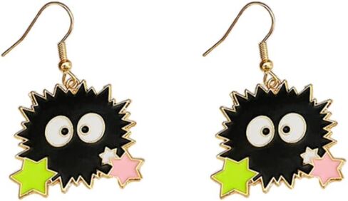 ZHOUMEIWENSP 1 Pair Anime Spired Away Earrings Cartoon No Face Man Earrings Dust Elf Stud Earrings Gifts for Women and Girls in Kuwait
