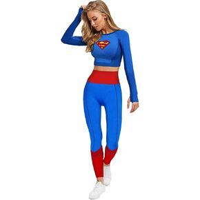 ملابس التمارين الرياضية النسائية من DC Comics - Wonder Woman، Batgirl، Harley Quinn، Supergirl - طقم سروال ضيق من قطعتين in Saudi Arabia