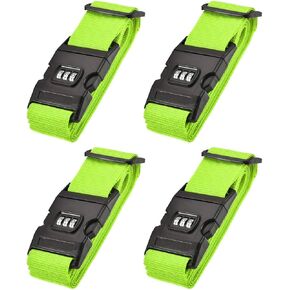 uxcell Luggage Straps Suitcase Belts with Buckle, Combination Lock, Adjustable Travel Packing Accessories