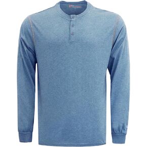 FR Shirts 4oz Lightweight Flame Resistant Henley 100% Cotton Men's Pre-Washed Fire Retardant Base Layer
