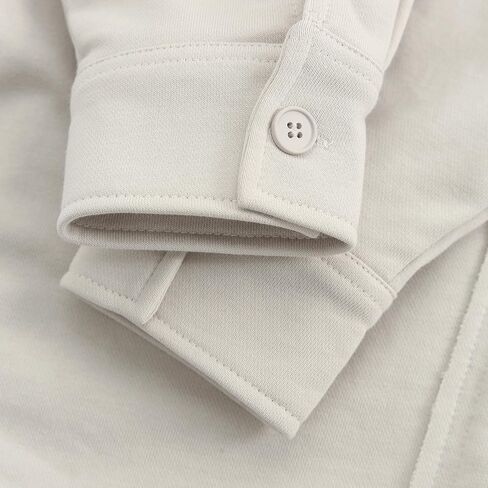 Amazhiyu Womens Button Down Long Sleeve Sweatshirt Jacket Casual Boyfriend Shirt in Kuwait