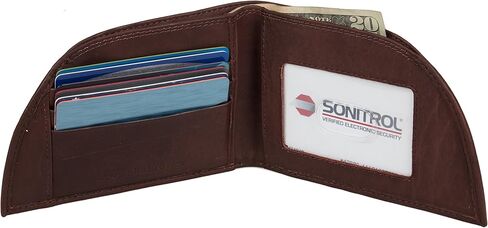 محفظة جيب أمامي للرجال من Rogue - مصنوعة في الولايات المتحدة الأمريكية من الجلد الطبيعي مع قسم كامل للفواتير، سعة 6 بطاقات، نافذة لبطاقة الهوية in Kuwait