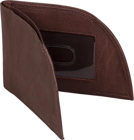 محفظة جيب أمامي للرجال من Rogue - مصنوعة في الولايات المتحدة الأمريكية من الجلد الطبيعي مع قسم كامل للفواتير، سعة 6 بطاقات، نافذة لبطاقة الهوية in Kuwait