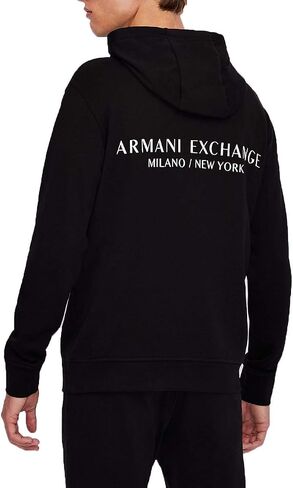 سترة A|X ARMANI EXCHANGE للرجال بغطاء للرأس مع شعار أمامي وخلفي in Saudi Arabia