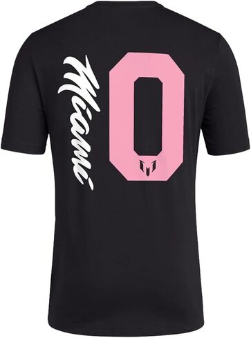 adidas Men's Soccer Messi X Miami Number 10 Tee - Show Your Support for Soccer Superstar Lionel Messi x Inter Miami in Saudi Arabia