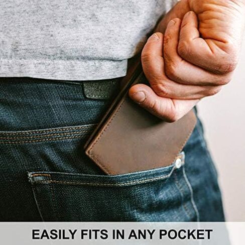 محفظة STAY FINE للرجال ثلاثية الطي بتقنية RFID | محافظ جلدية للرجال حجب RFID | جلد طبيعي | محفظة رجالي ذات سعة إضافية in Kuwait