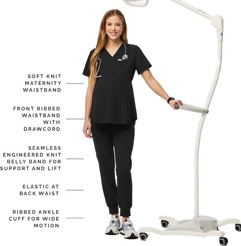 بنطال FIGS Zamora Jogger للحوامل للنساء - مقاس نحيف، 5 جيوب، تمدد في 4 اتجاهات، جزء سفلي نسائي مضاد للتجاعيد in Kuwait