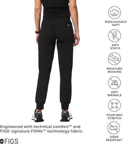 بنطال FIGS Zamora Jogger للحوامل للنساء - مقاس نحيف، 5 جيوب، تمدد في 4 اتجاهات، جزء سفلي نسائي مضاد للتجاعيد in Kuwait