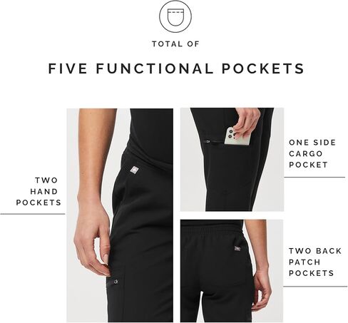 بنطال FIGS Zamora Jogger للحوامل للنساء - مقاس نحيف، 5 جيوب، تمدد في 4 اتجاهات، جزء سفلي نسائي مضاد للتجاعيد in Kuwait