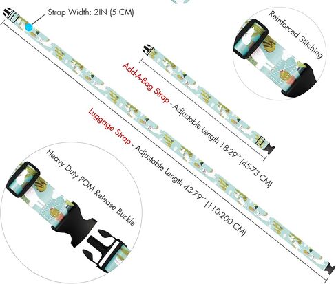 كلود مونيه زنابق الماء السادس حزام الأمتعة السفر حزام الأمان. الثقيلة وقابل للتعديل. إكسسوارات أساسيات السفر. متوافق مع إدارة أمن المواصلات الأمريكية. 1 حزام أمتعة و1 أضف حزام حقيبة. مجموعة مكونة من قطعتين. in Kuwait