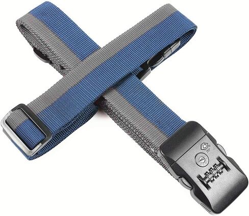 حزام الأمتعة المعتمد من إدارة أمن المواصلات الأمريكية وقفل مجمع ثلاثي الأقراص وحزام سفر قابل للتعديل in Kuwait