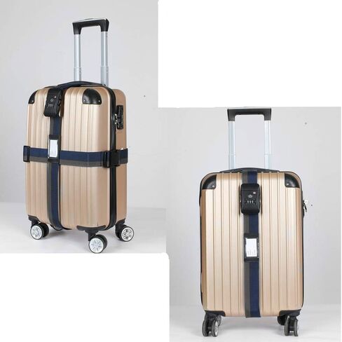 حزام الأمتعة المعتمد من إدارة أمن المواصلات الأمريكية وقفل مجمع ثلاثي الأقراص وحزام سفر قابل للتعديل in Kuwait