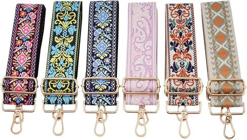chushui Black and Gold Purse Strap,2" Wide Crossbody Replacement Strap,Guitar Style Shoulder Strap for Bag,Handbag in Kuwait
