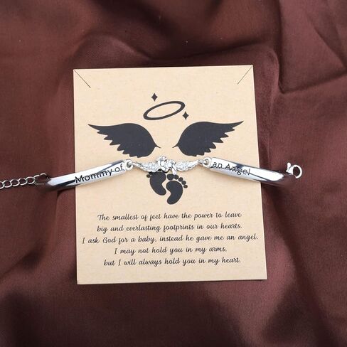 Gzrlyf قلادة الإجهاض أجنحة الملاك قلادة الوهق هدايا تذكارية لفقدان الحمل in Kuwait