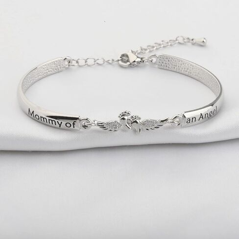 Gzrlyf قلادة الإجهاض أجنحة الملاك قلادة الوهق هدايا تذكارية لفقدان الحمل in Kuwait