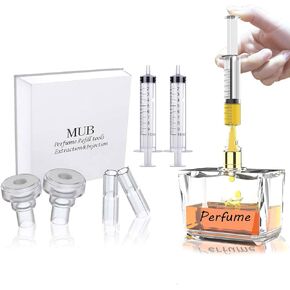 MUB Perfume Refill Pump Tools, Perfume Dispenser with Adapter Tools for Perfumes Transfer to empty bottles, Include 2 Syringe for Replacement