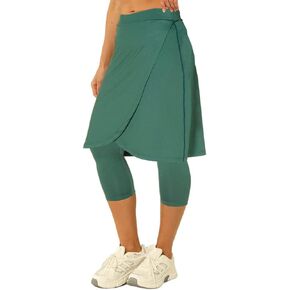 Aurgelmir Knee Length Womens Golf Tennis Skirts with Capri Legging Athletic Running Outdoor Workout Skorts with Pocket