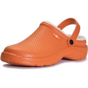 Womens Mens Fur Lined Clogs Waterproof Garden Shoes Winter Warm House Slippers Indoor Outdoor Mules