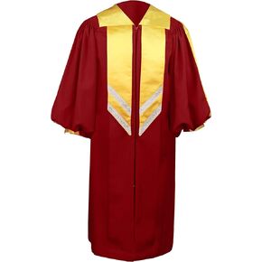 Tnghui Unisex Adult Choir Robes Matte Finish for Baptisms with Cuff Sleeves