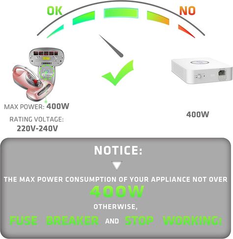 UMI 300W 110V to 220V Step Up Converter 220-240V Appliance Use in US in Kuwait