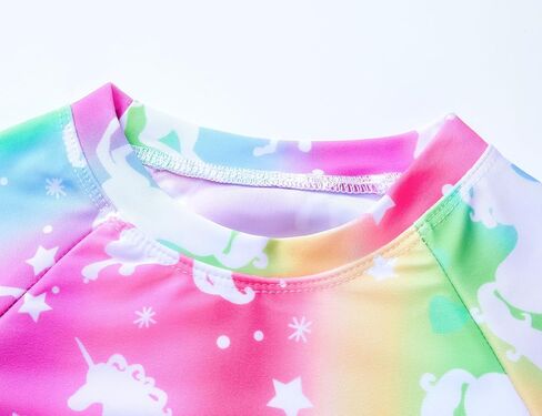 Snowheart Girls Rash Guard Sets Long Sleeves Swimsuit 2 Pieces Tankini Bathing Suit Swimwear for Girls 3-12 Years in Kuwait