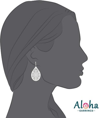 أقراط Aloha - أقراط بمشبك على الطراز الفيكتوري للنساء - مجوهرات عصرية متدلية غير مثقوبة in Kuwait