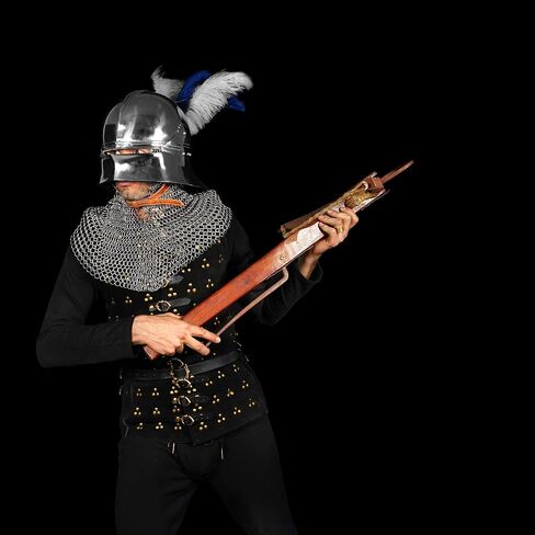 Mythrojan Chainmail Coif فارس العصور الوسطى عصر النهضة درع سلسلة البريد هود فايكنغ LARP 16 مقياس in Kuwait
