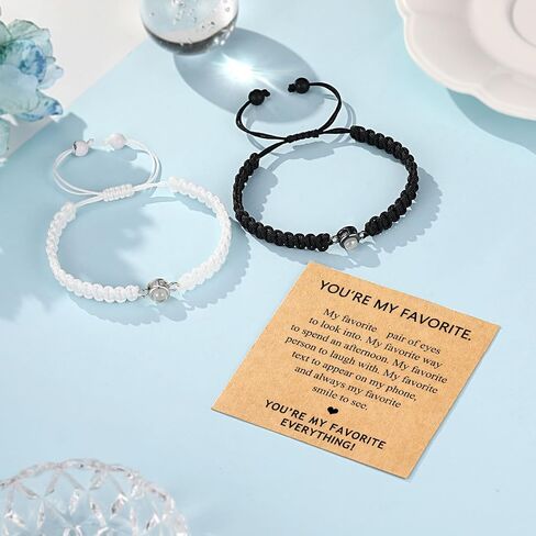 UNGENT THEM I Love You 100 Languages Braided Rope Bracelets Couples Gifts for Boyfriend, Girlfriend, My Love, Soulmate, Anniversary Valentines Day Birthday Christmas Gift for Him and Her… in Saudi Arabia