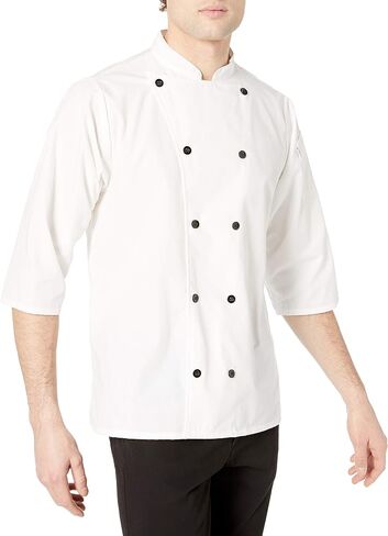 Uncommon Threads Unisex Epic 3/4 Sleeve Buttoned Chef Shirt with Vents in Kuwait