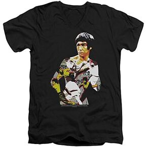 Bruce Lee Body of Action Unisex Adult V-Neck T Shirt for Men and Women in Kuwait