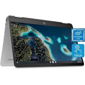 HP Chromebook x360 14a Laptop - Dual Core Intel Celeron N4020 - 4 GB RAM - 32 GB eMMC Storage - 14-inch HD Touchscreen - Google Chrome OS - Lightweight and Long Battery Life (14a-ca0010nr, 2020) in Saudi Arabia