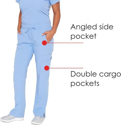 BARCO Grey’s Anatomy Signature Women’s Olivia Pant – Super Soft Medical Scrub Pants w/ 6 Convenient Pockets in Kuwait