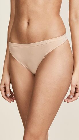 Calvin Klein Underwear Women's Pure Seamless Thong, Bare, Tan, XS in Saudi Arabia