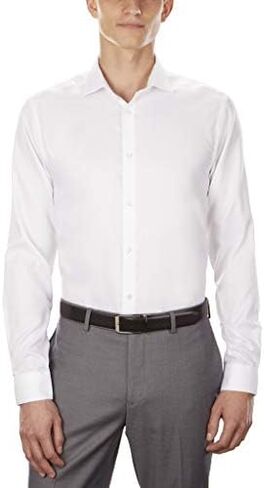Calvin Klein Men's Dress Shirt Slim Fit Non Iron Stretch Solid French Cuff in Saudi Arabia
