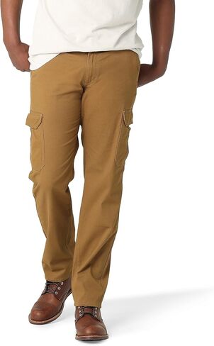 Lee Men's Performance Series Extreme Comfort Twill Straight Fit Cargo Pant, Tumbleweed, 40W x 32L in Saudi Arabia