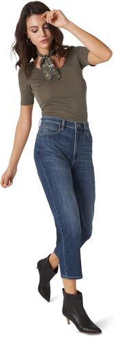 Lee Women's High Rise Straight Leg Crop Jean in Kuwait