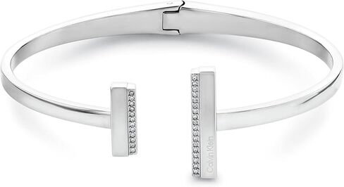 سوار نسائي من مجوهرات كالفين كلاين، اللون: فضي (الموديل: 35000160)، متوسط، ستانلس ستيل، بدون أحجار كريمة, Medium, ستانلس ستيل, بدون أحجار كريمة in Kuwait