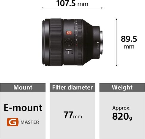 Sony FE 85 mm f/1.4 GM | Full-Frame, Mid-Range, Prime Lens (SEL85F14GM) in Saudi Arabia