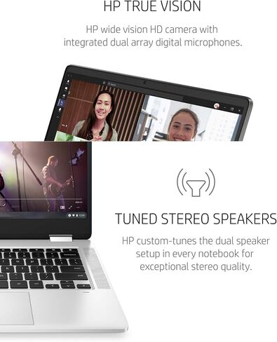 HP Chromebook x360 14a Laptop - Dual Core Intel Celeron N4020 - 4 GB RAM - 32 GB eMMC Storage - 14-inch HD Touchscreen - Google Chrome OS - Lightweight and Long Battery Life (14a-ca0010nr, 2020) in Saudi Arabia