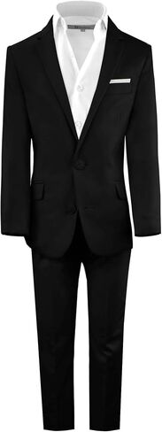 Black n Bianco Boys' First Class Slim Fit Suits Lightweight Style. Presented by Baby Muffin in Saudi Arabia