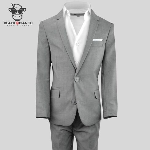 Black n Bianco Boys' First Class Slim Fit Suits Lightweight Style. Presented by Baby Muffin in Saudi Arabia