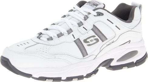 Skechers Sport Men's Vigor 2.0 Serpentine Oxford,White/Charcoal,8.5 2E US in Saudi Arabia