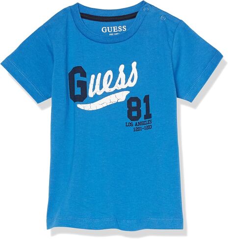 GUESS Baby Boys Short Sleeve Organic Cotton Graphic Tee and Knit Denim Pants 2 Piece Set in Saudi Arabia