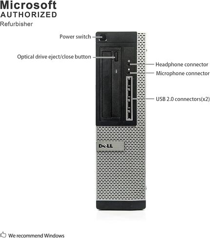 DELL Optiplex 790 DT High Performance Premium Business Desktop Computer (Intel Quad-Core i5-2400 up to 3.4GHz, 8GB DDR3 RAM, 2TB HDD, DVDROM, WiFi, Windows 10 Pro) (Renewed)'] in Saudi Arabia